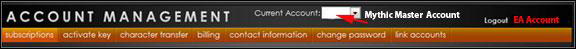 Ultima Online Account Management