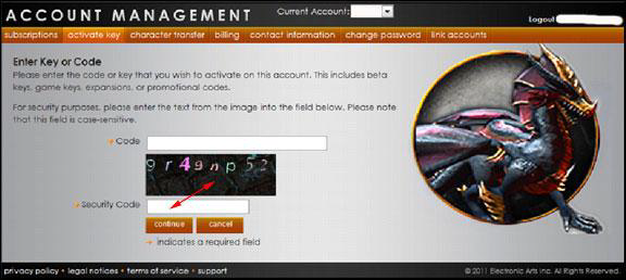 Ultima Online Account Management