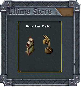 Ultima Online - looking to add a little flair to your mailbox well now you can these new mailboxes sold separately are sure to bring a smile to your face as you collect