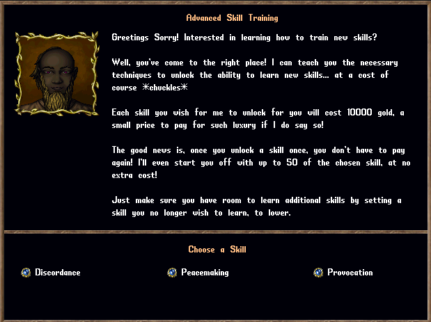 Bard Advanced Skill Trainer