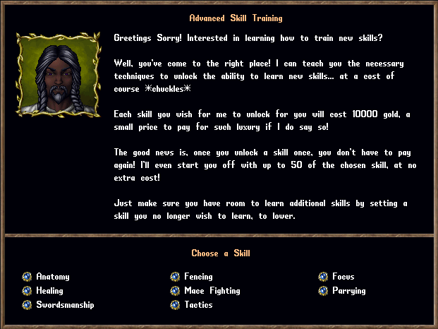 Warrior Advanced Skill Trainer